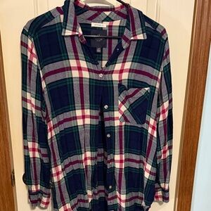 American Eagle Outfitters Multicolor Plaid Shirt size Large